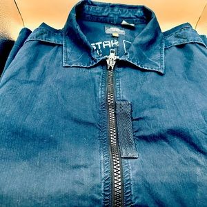 Vintage G Star Raw light zipper jacket. Navy blue GS 01-33. Rare